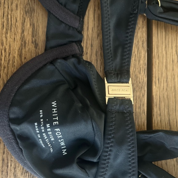 White fox boutique set , Elouera Bikini Top Black, Ocean Views Bottoms Black - Picture 4 of 5